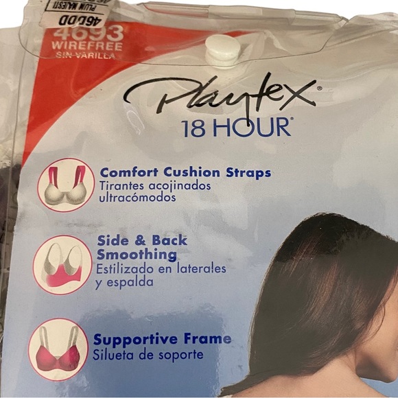 Playtex 18 Hour Ultimate Shoulder Comfort Side and Back Smoothing Size 46DDD - Picture 4 of 6